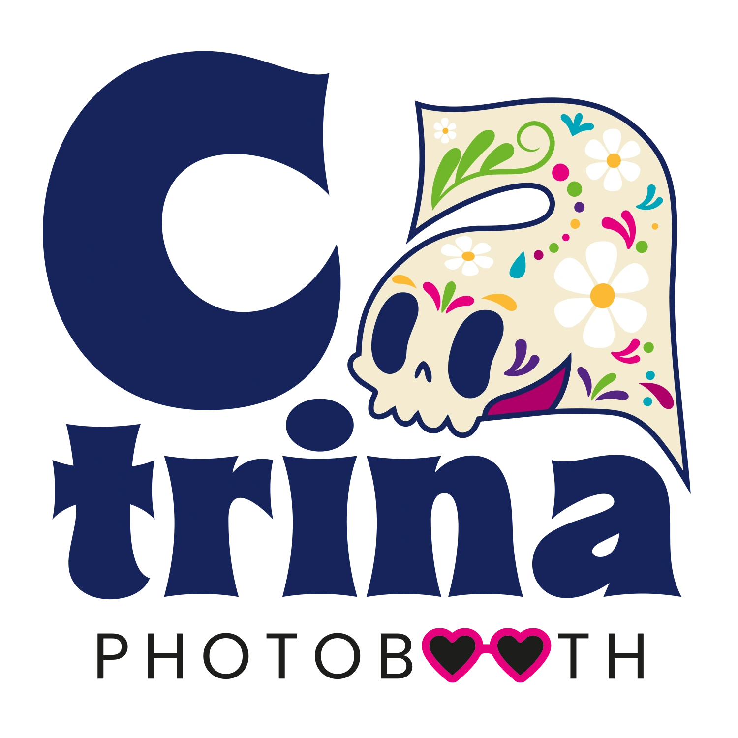 Logo diseñado por Piñata Pixel para Catrina Photobooth